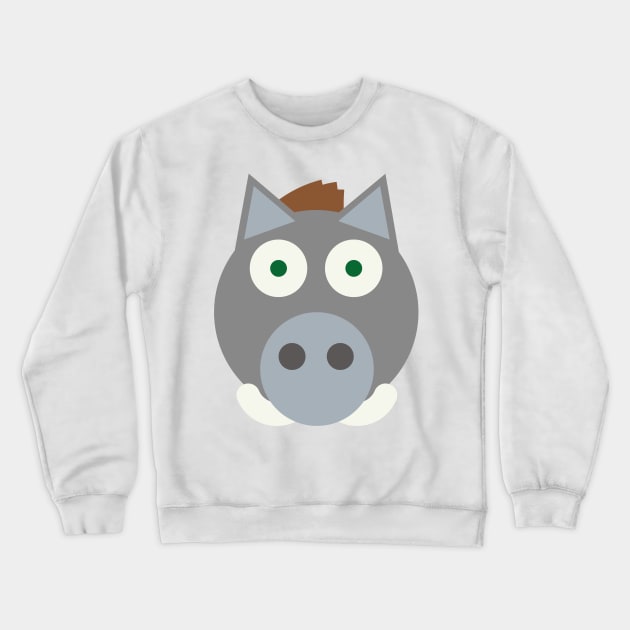 Boar - Squaranimals #18 Crewneck Sweatshirt by AntielARt